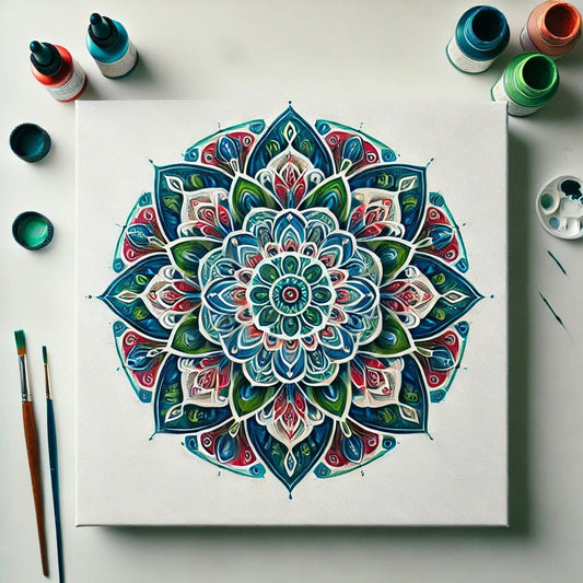 "Serenity Mandalas" Series by ColourMost™ #11 | Original Paint by Numbers (16"x16" / 40x40cm)