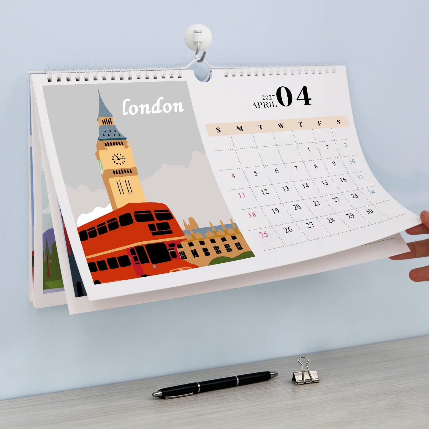 ColourMost™ 2027 Calendar Series – World Scenic Spots / Paint by Numbers(28.3cm x 21cm)