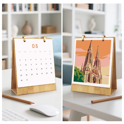 ColourMost™ 2027 Desk Calendar Series –  On the Move /Paint by Numbers(18.2cm x 22.5cm)