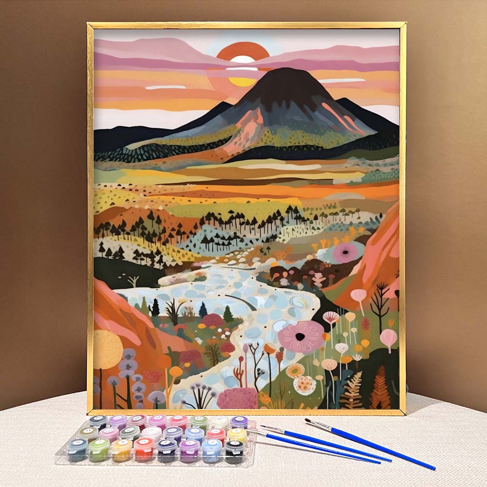 "Colorful Yellowstone" Series by ColourMost™ #20 - 'Quanta' | Original Paint by Numbers (16"x20" / 40x50cm) | Also ship to UK, CA, AU, and NZ
