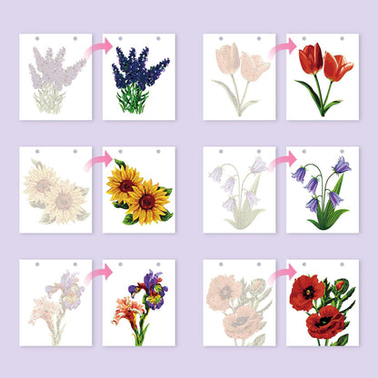 ColourMost™ 2026 Desk Calendar Series –  Flowers /Paint by Numbers(18.2cm x 22.5cm)