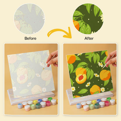 Mini Paint by Numbers Kit - Fruitful Blooms ｜6 Canvas Panels