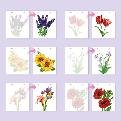 ColourMost™ 2027 Desk Calendar Series –  Flowers /Paint by Numbers(18.2cm x 22.5cm)
