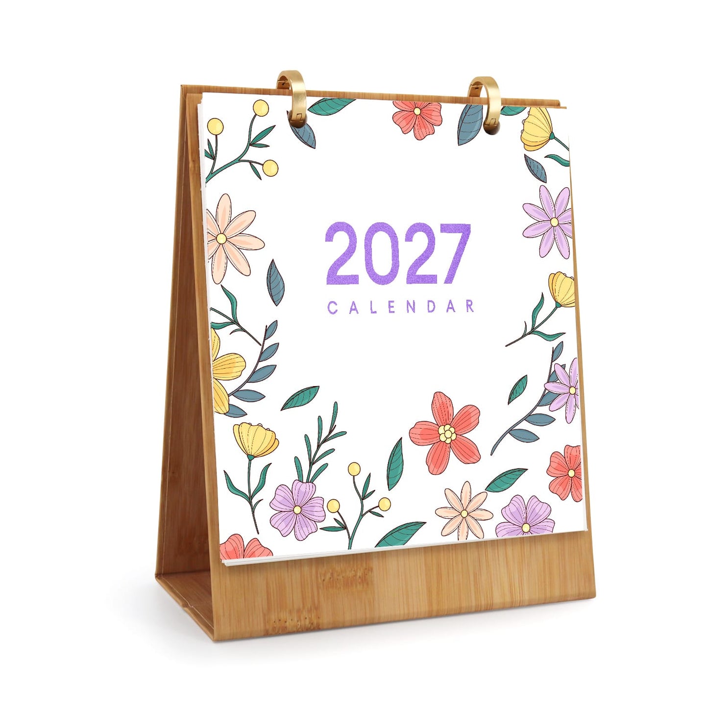 ColourMost™ 2027 Desk Calendar Series –  Flowers /Paint by Numbers(18.2cm x 22.5cm)