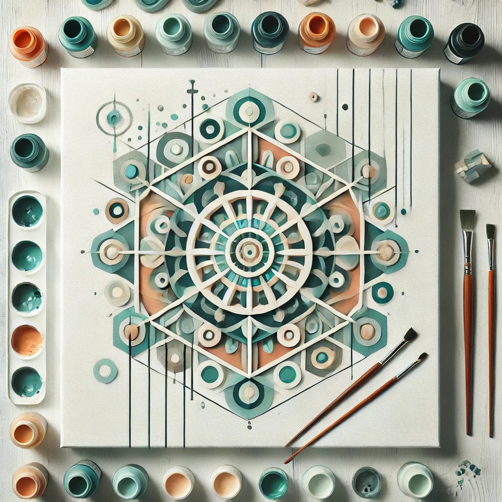 "Serenity Mandalas" Series by ColourMost™ #16 | Original Paint by Numbers (16"x16" / 40x40cm)