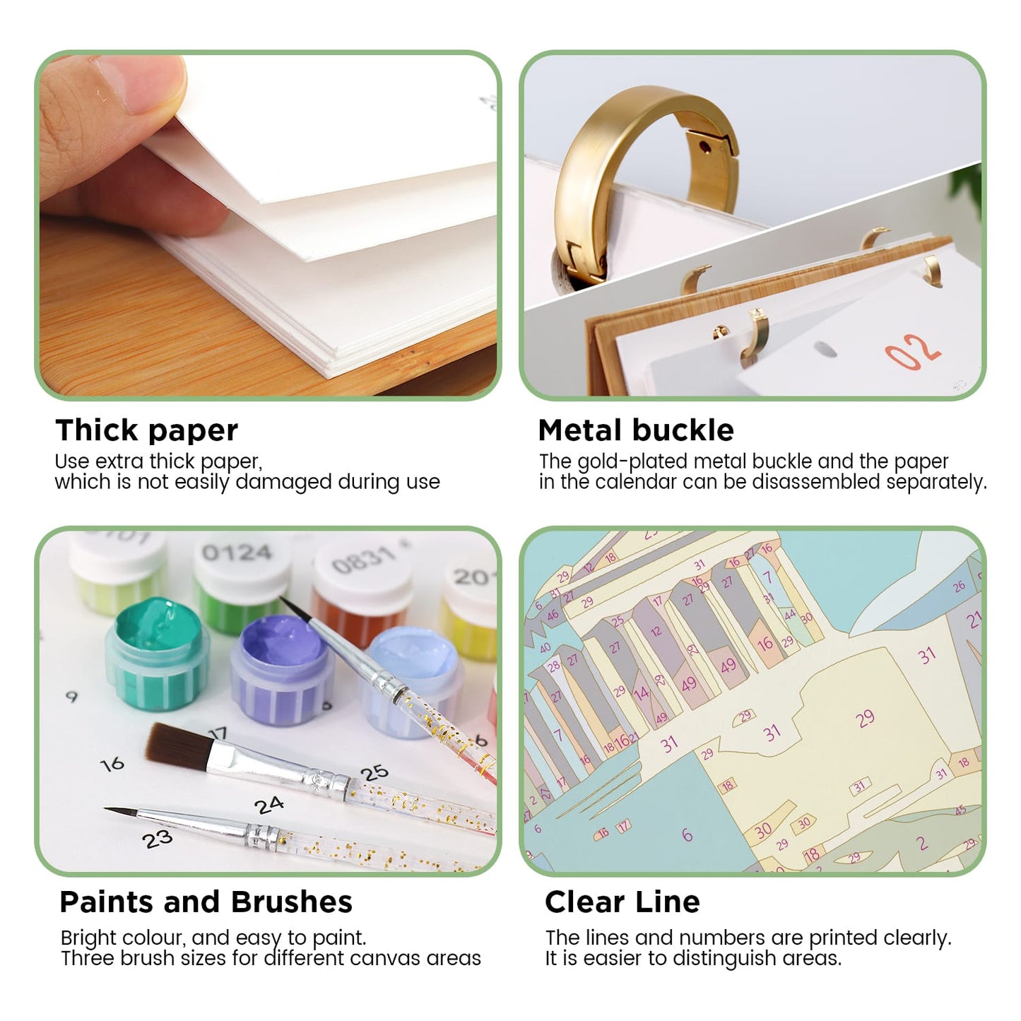 ColourMost™ 2027 Desk Calendar Series –  Wanderlust /Paint by Numbers(18.2cm x 22.5cm)