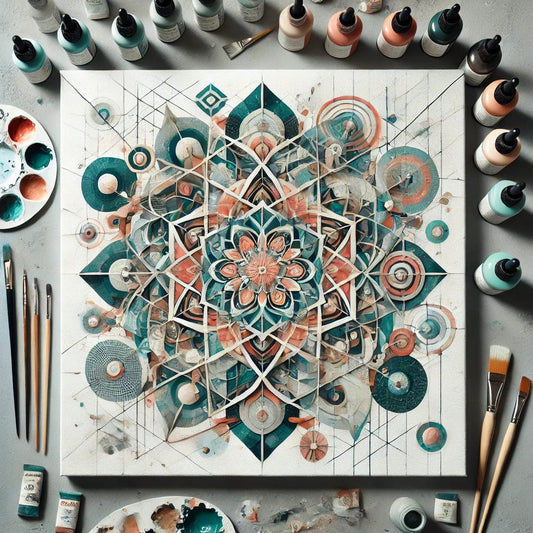 "Serenity Mandalas" Series by ColourMost™ #17 | Original Paint by Numbers (16"x16" / 40x40cm)