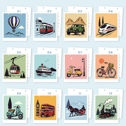 ColourMost™ 2027 Desk Calendar Series –  On the Move /Paint by Numbers(18.2cm x 22.5cm)