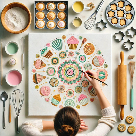 "Serenity Mandalas" Series by ColourMost™ - Baking #25 | Original Paint by Numbers (16"x16" / 40x40cm)