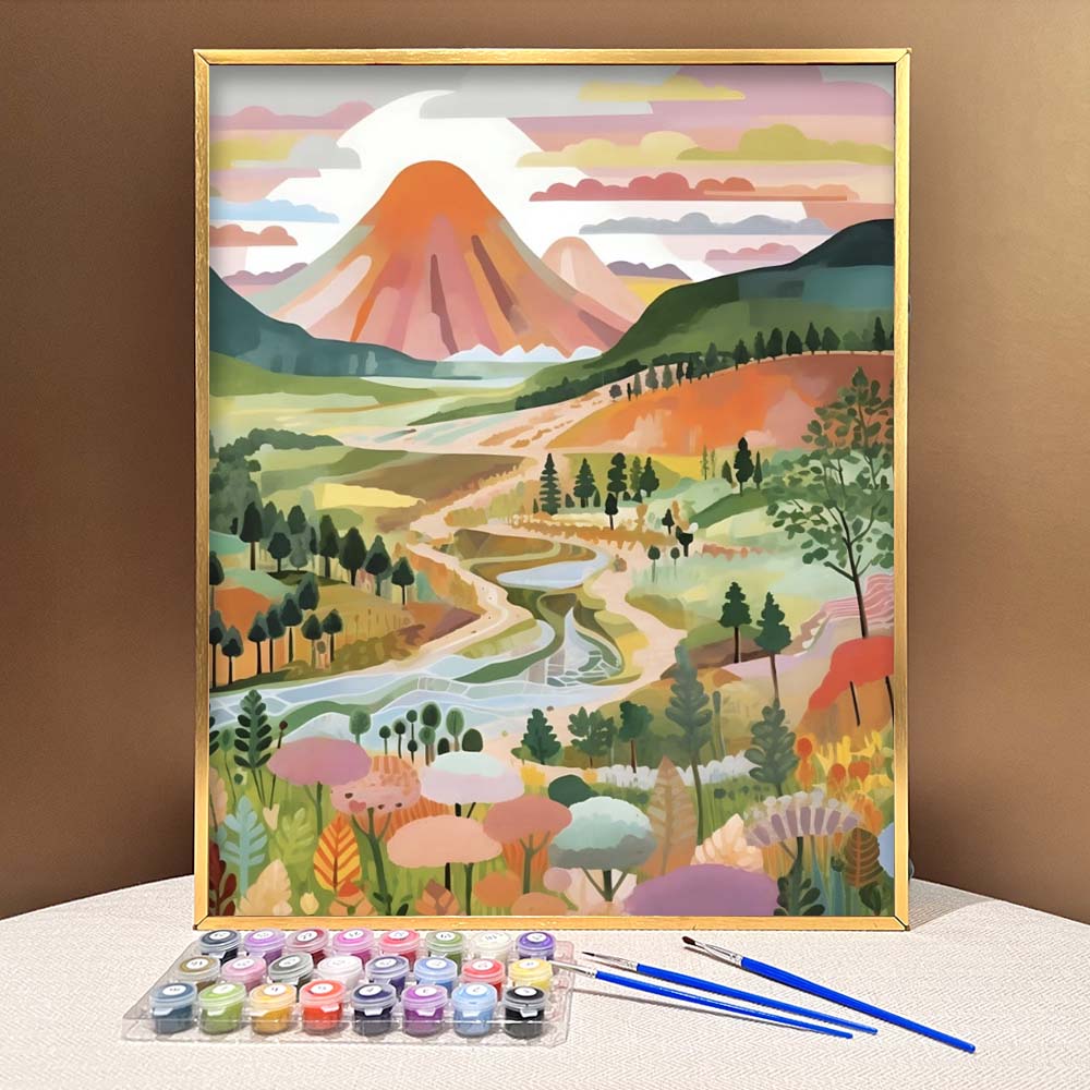 ColourMost™ 'Colorful Mountain' - Paint-by-Numbers Kit – Colourmost