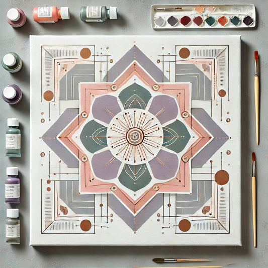 "Serenity Mandalas" Series by ColourMost™ #18 | Original Paint by Numbers (16"x16" / 40x40cm)