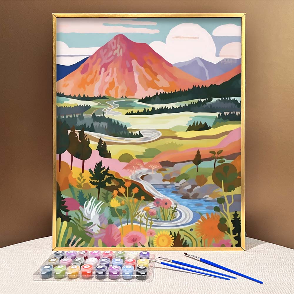 【New Year Sale】 Colorful Mountains Series by ColourMost™ #06 | Original  Paint by Numbers | Also ship to UK, CA, AU, and NZ