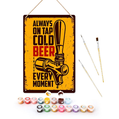 ColourMost™ Metal Bar/Posters Art Paint By Numbers- On Tap Cold Bee #04 (20x30cm /7.8"x11.8"）