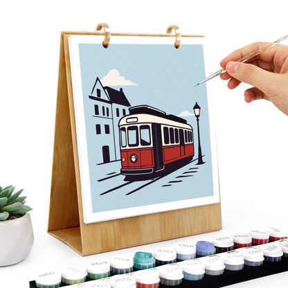 ColourMost™ 2027 Desk Calendar Series –  On the Move /Paint by Numbers(18.2cm x 22.5cm)