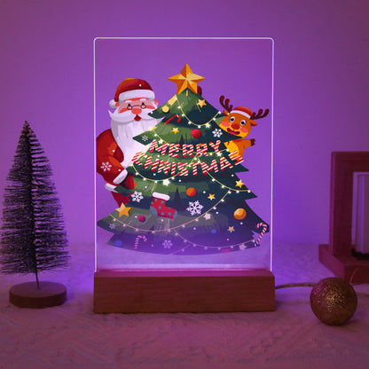 ColourMost™ LED Paint by Numbers Series #04: 'Santa & Reindeer Christmas Tree' (6"x8" / 15x20cm)