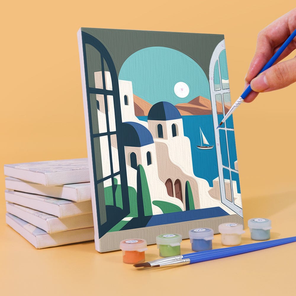 6 Mini Paintings – World Landmarks Set (5.9” x 7.9” / 15 x 20 cm)