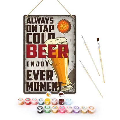 ColourMost™ Metal Bar/Posters Art Paint By Numbers- Always on Tap #08 (20x30cm /7.8"x11.8"）
