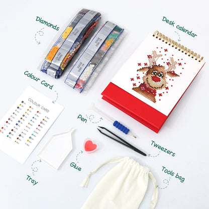 ColourMost™ 2026 Desk Calendar Series – Christmas /Diamond Painting(17cm x 15cm)