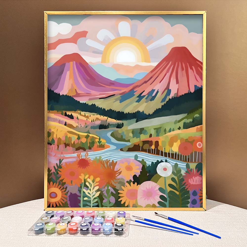 "Colorful Yellowstone" Series by ColourMost™ #02 - 'Lume' | Original Paint by Numbers (16"x20" / 40x50cm) | Also ship to UK, CA, AU, and NZ