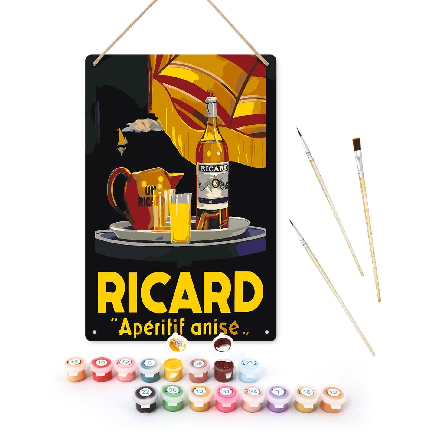 ColourMost™ Metal Bar/Posters Art Paint By Numbers- Ricard Moment #19 (20x30cm /7.8"x11.8"）