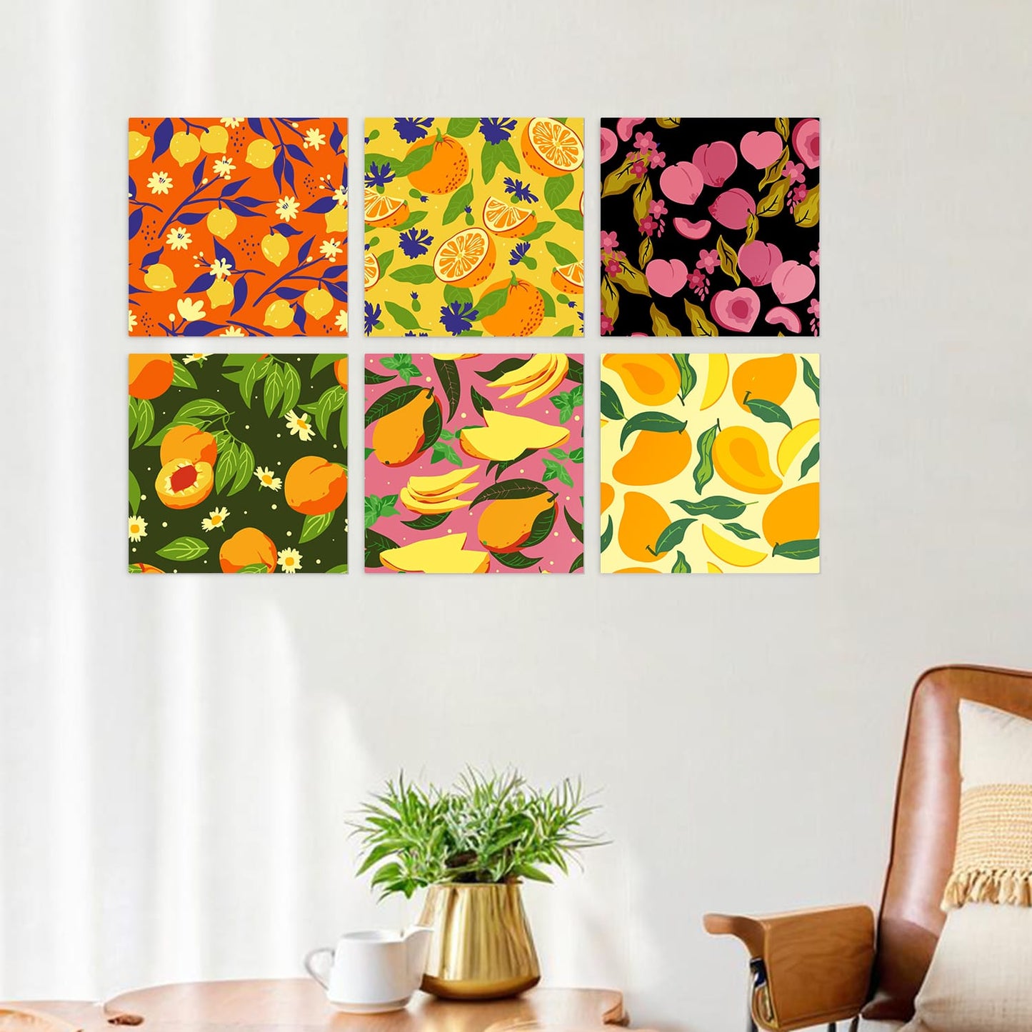 Mini Paint by Numbers Kit - Fruitful Blooms ｜6 Canvas Panels