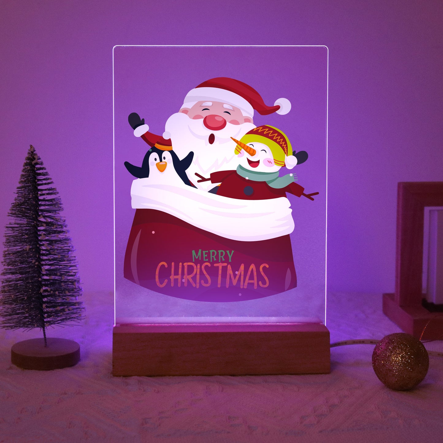 ColourMost™ LED Paint by Numbers Series #03: 'Santa, Snowman & Penguin' (6"x8" / 15x20cm)