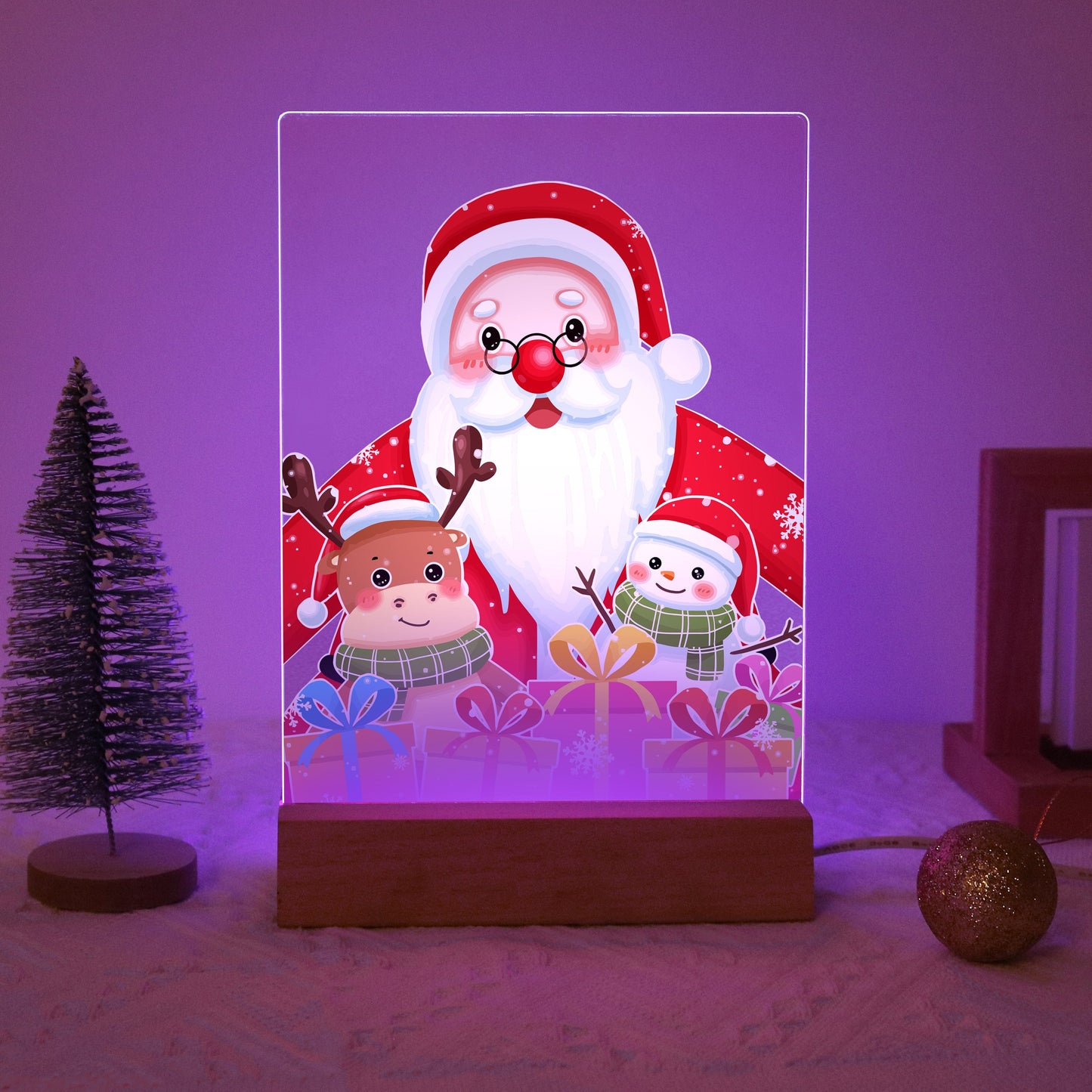 ColourMost™ LED Paint by Numbers Series #05: 'Santa & Friends' (6"x8" / 15x20cm)