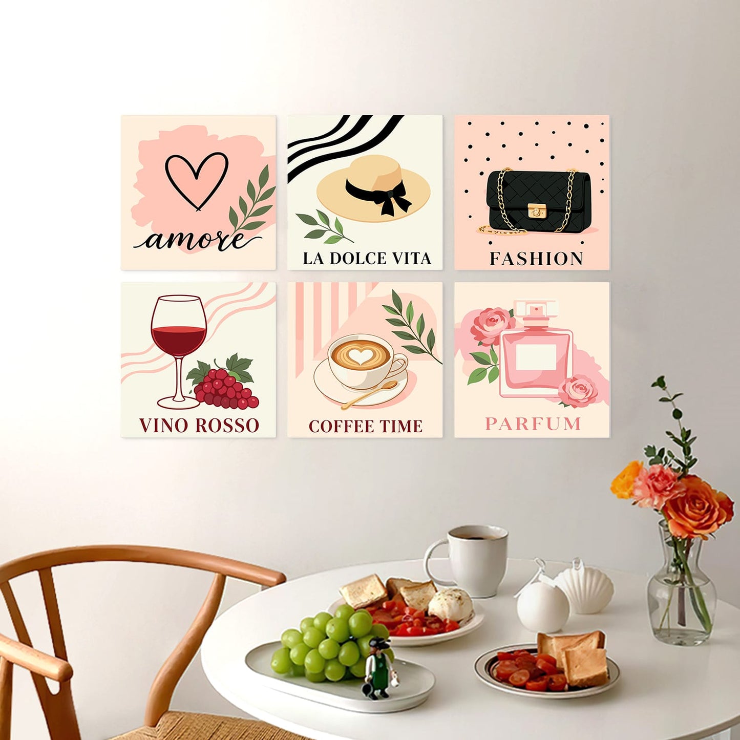 Mini Paint by Numbers Kit - Chic Moments ｜6 Canvas Panels