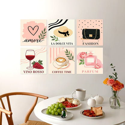 Mini Paint by Numbers Kit - Chic Moments ｜6 Canvas Panels