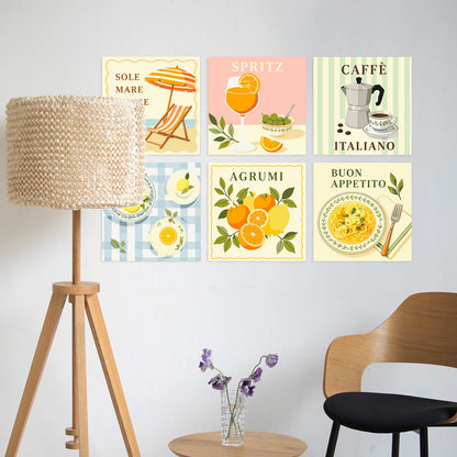Mini Paint by Numbers Kit - La Dolce Vita ｜6 Canvas Panels