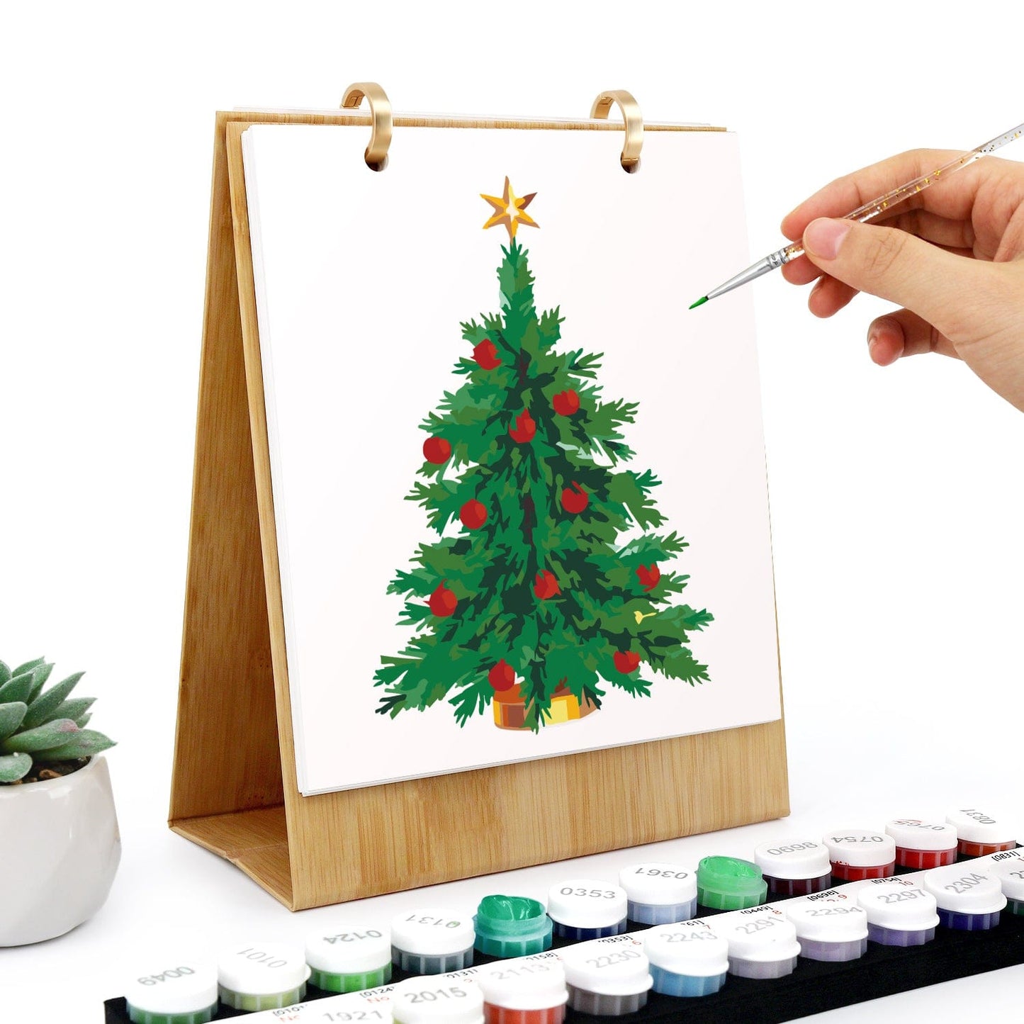 ColourMost™ 2026 Desk Calendar Series –  Christmas theme /Paint by Numbers(18.2cm x 22.5cm)