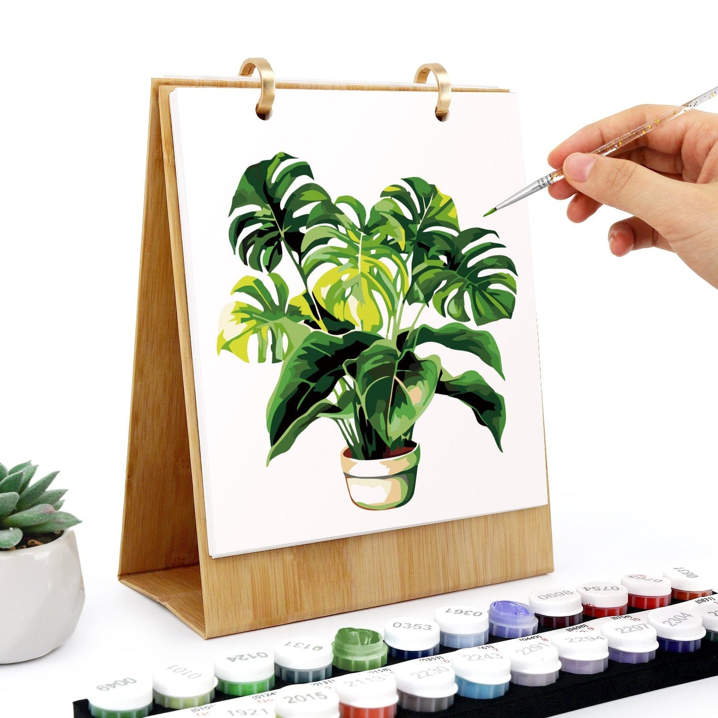 ColourMost™ 2026 Desk Calendar Series –  Plants /Paint by Numbers(18.2cm x 22.5cm)