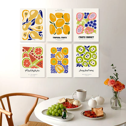 Mini Paint by Numbers Kit – Fruity Vibes | 6 Canvas Panels