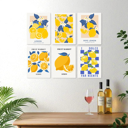 Mini Paint by Numbers Kit - Lemon Dolce ｜6 Canvas Panels