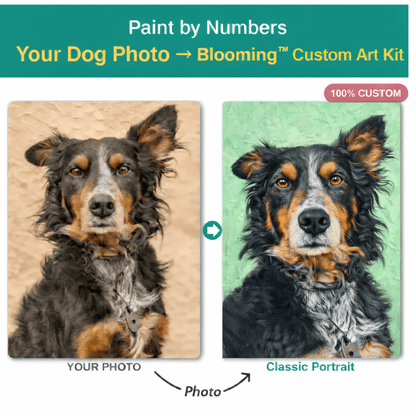 "Classic Pets" Custom Pet Paint by Numbers Kit | Upload Your Photo