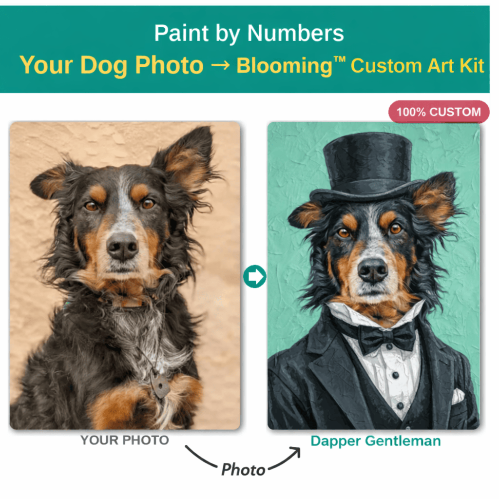 "Classic Pets" Custom Pet Paint by Numbers Kit | Upload Your Photo