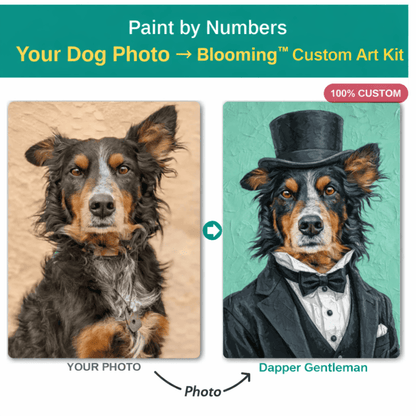 "Classic Pets" Custom Pet Paint by Numbers Kit | Upload Your Photo