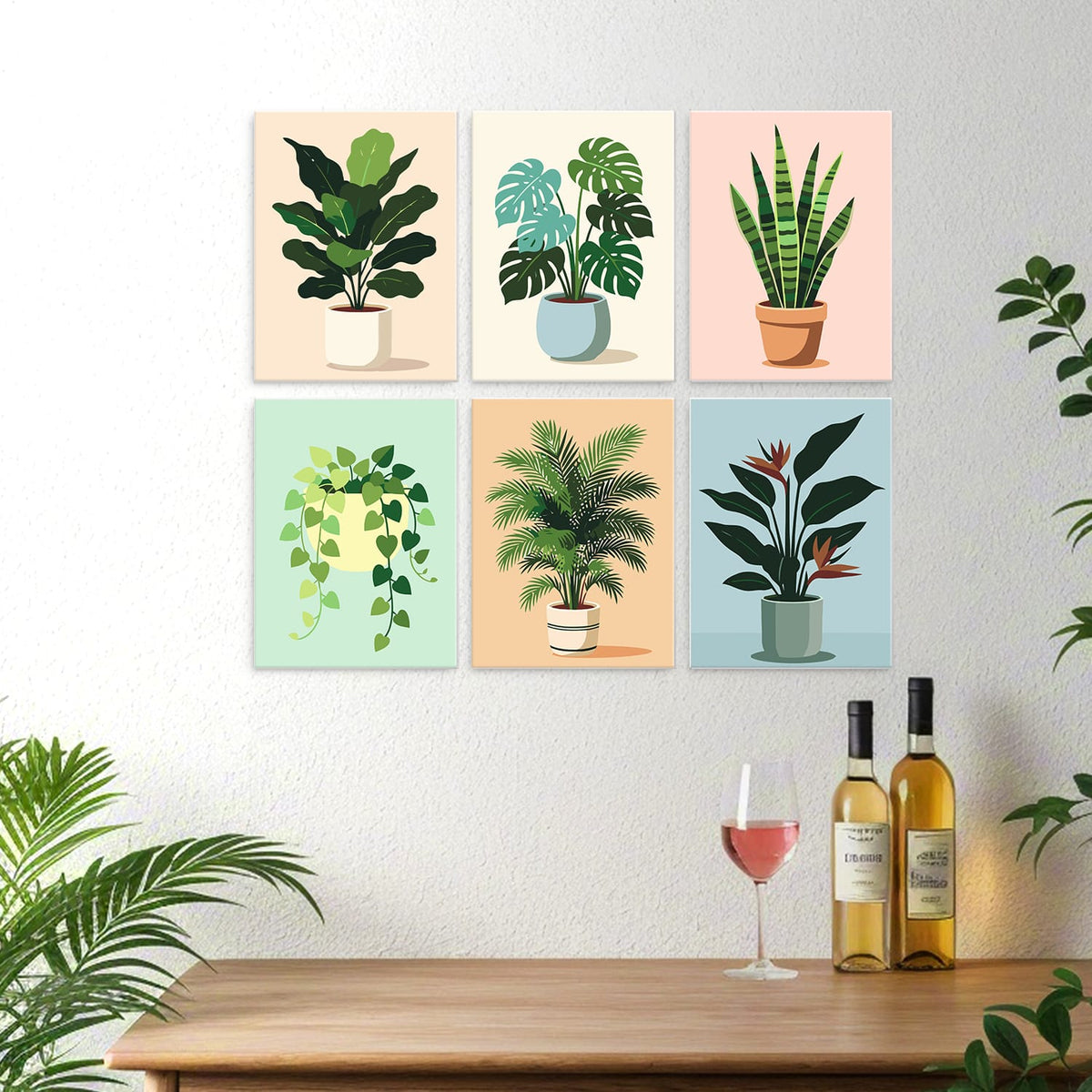 Mini Paint by Numbers Kit - Green Haven ｜6 Canvas Panels