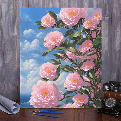 ColourMost™ DIY Painting By Numbers - Seaside Pink Roses (16"x20")