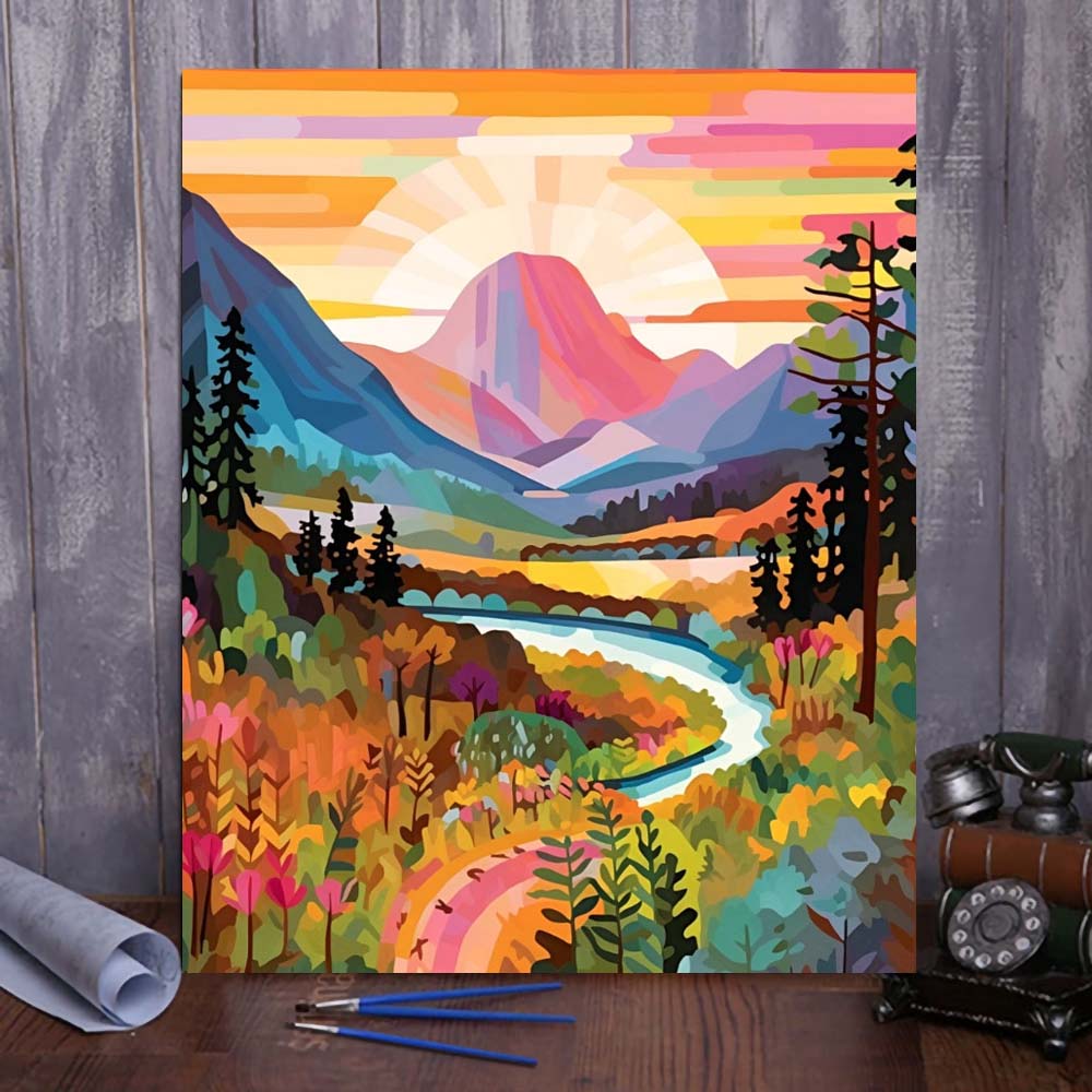 "Colorful Yosemite" Series by ColourMost™ #03 on El Capitan - 'Nimbus' | Original Paint by Numbers