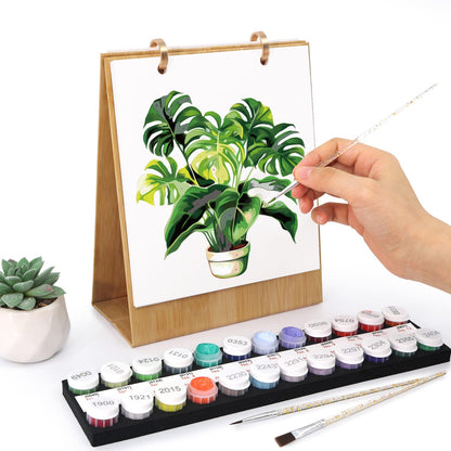 ColourMost™ 2027 Desk Calendar Series –  Plants /Paint by Numbers(18.2cm x 22.5cm)