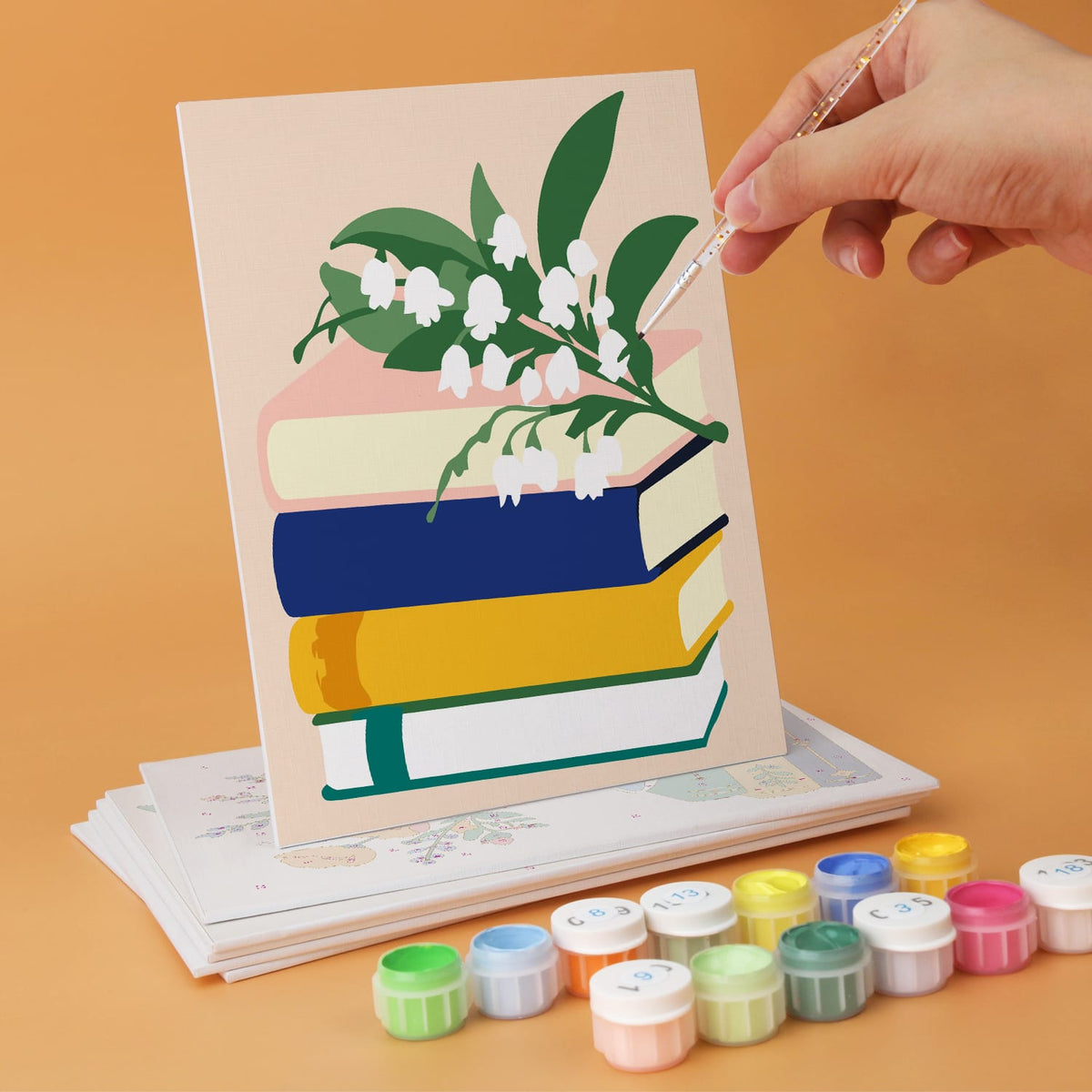 Mini Paint by Numbers Kit – Bloom & Books | 6 Canvas Panels