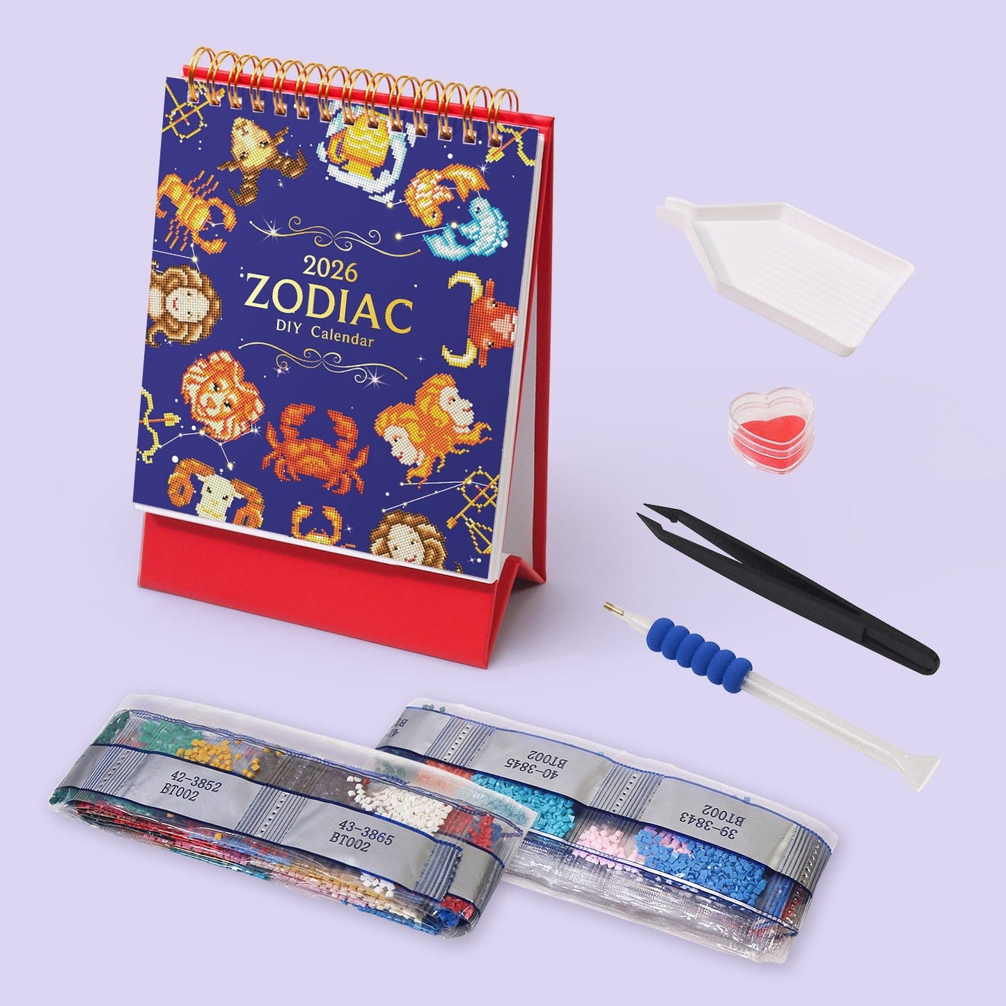 ColourMost™ 2026 Desk Calendar Series – Zodiac Spark /Diamond Painting(19cm x 13.2cm)