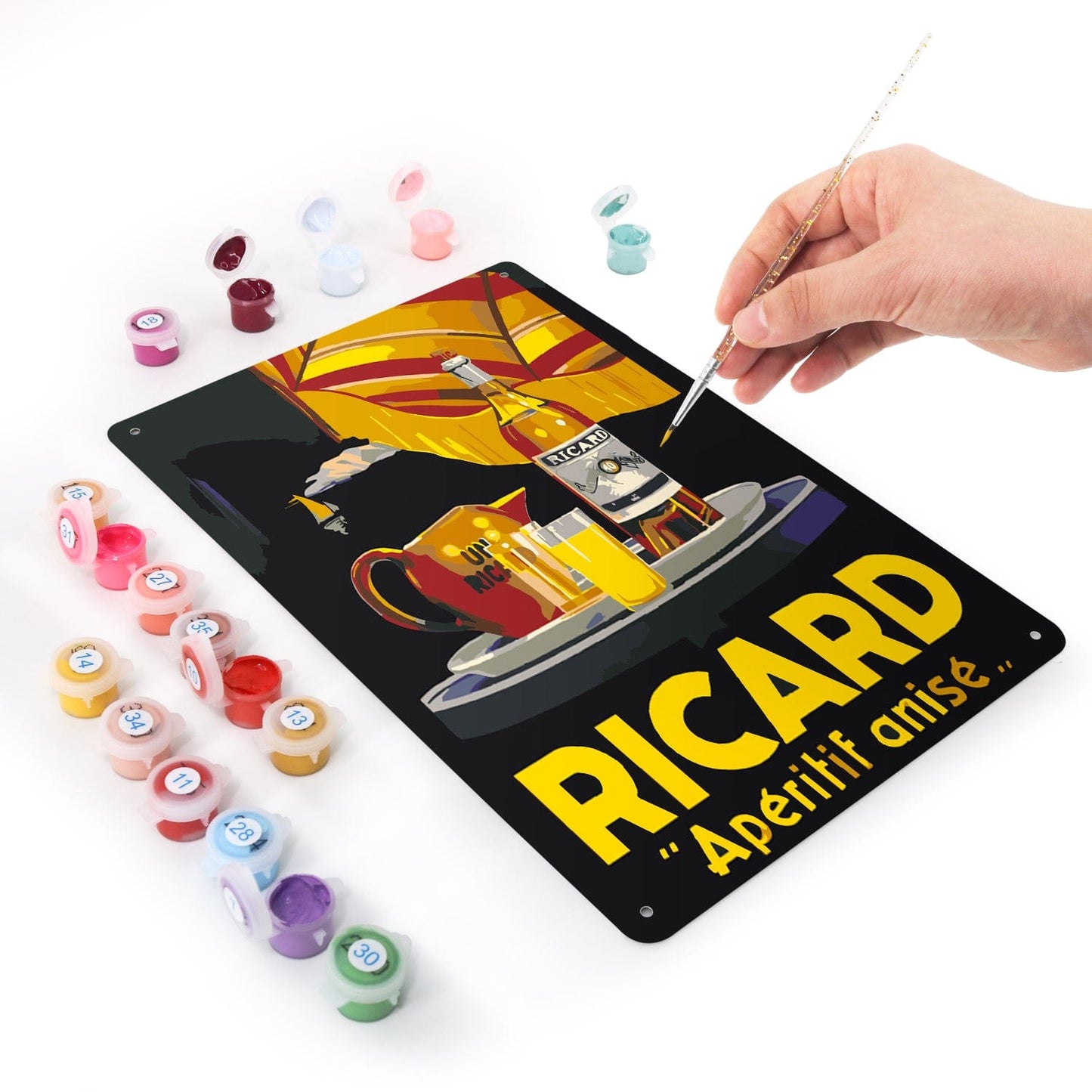 ColourMost™ Metal Bar/Posters Art Paint By Numbers- Ricard Moment #19 (20x30cm /7.8"x11.8"）