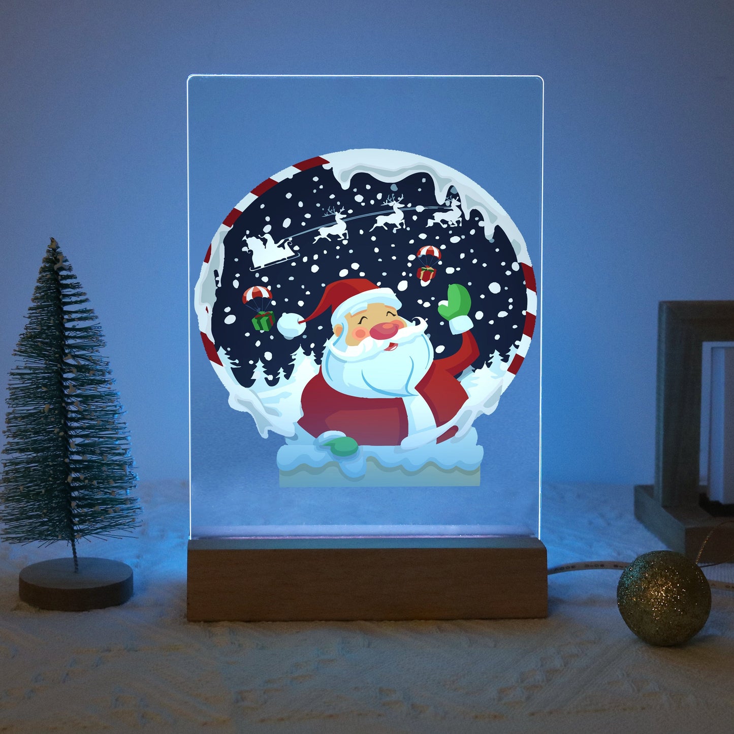 ColourMost™ LED Paint by Numbers Series #07: 'Santa Snow Globe' (6"x8" / 15x20cm)