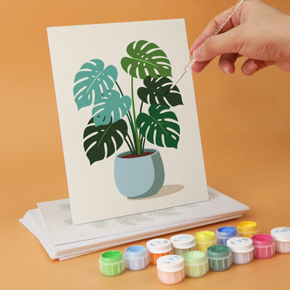 Mini Paint by Numbers Kit - Green Haven ｜6 Canvas Panels