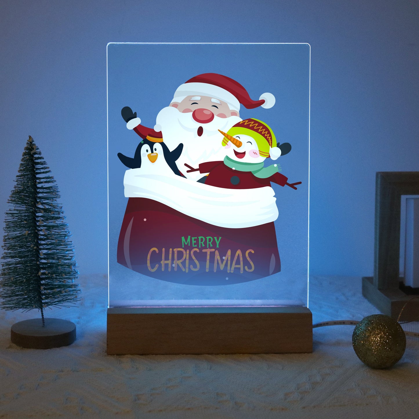 ColourMost™ LED Paint by Numbers Series #03: 'Santa, Snowman & Penguin' (6"x8" / 15x20cm)