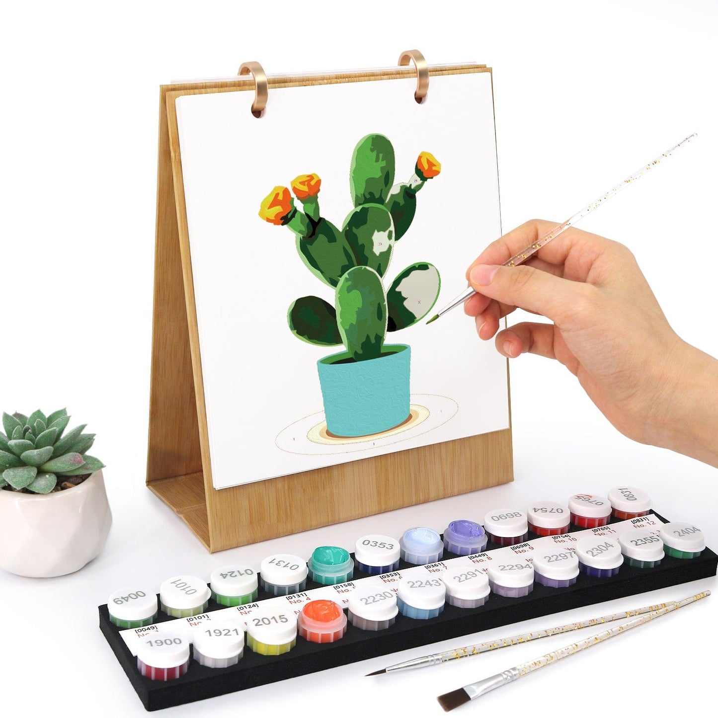 ColourMost™ 2026 Desk Calendar Series –  Plants /Paint by Numbers(18.2cm x 22.5cm)