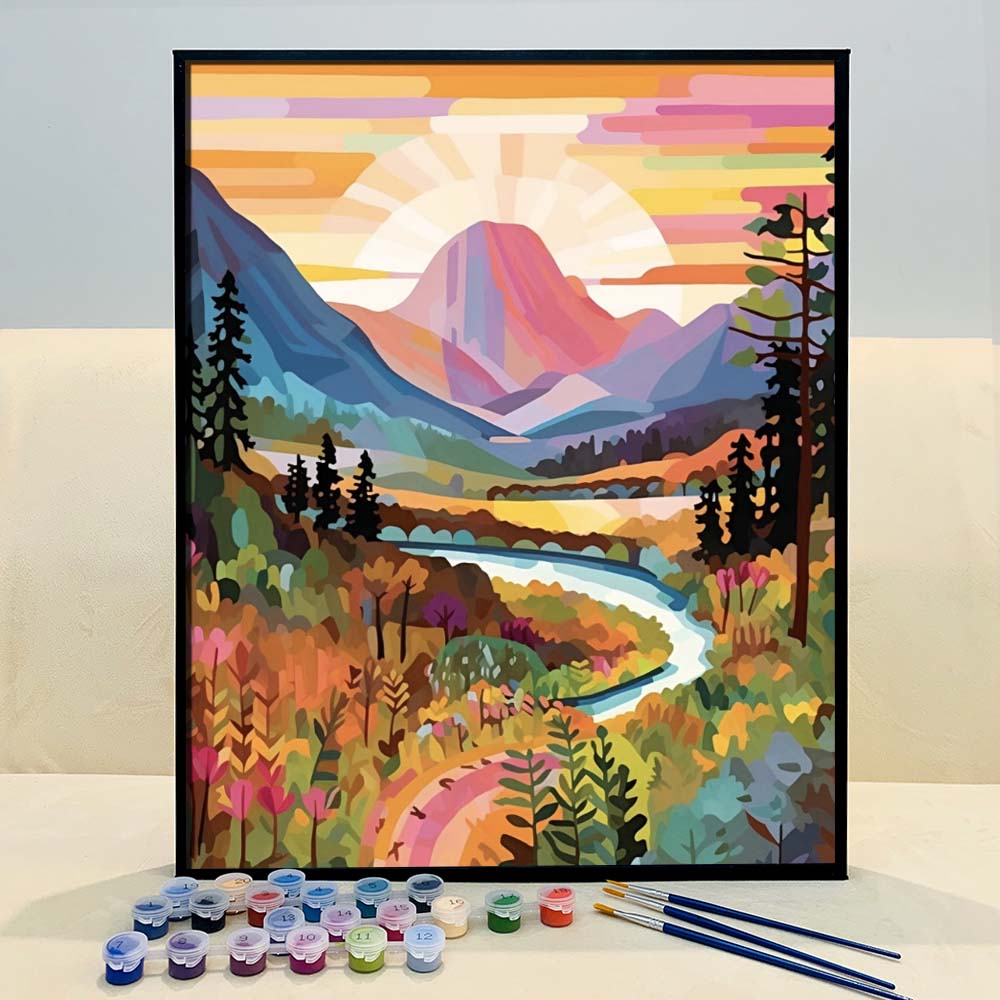 "Colorful Yosemite" Series by ColourMost™ #03 on El Capitan - 'Nimbus' | Original Paint by Numbers