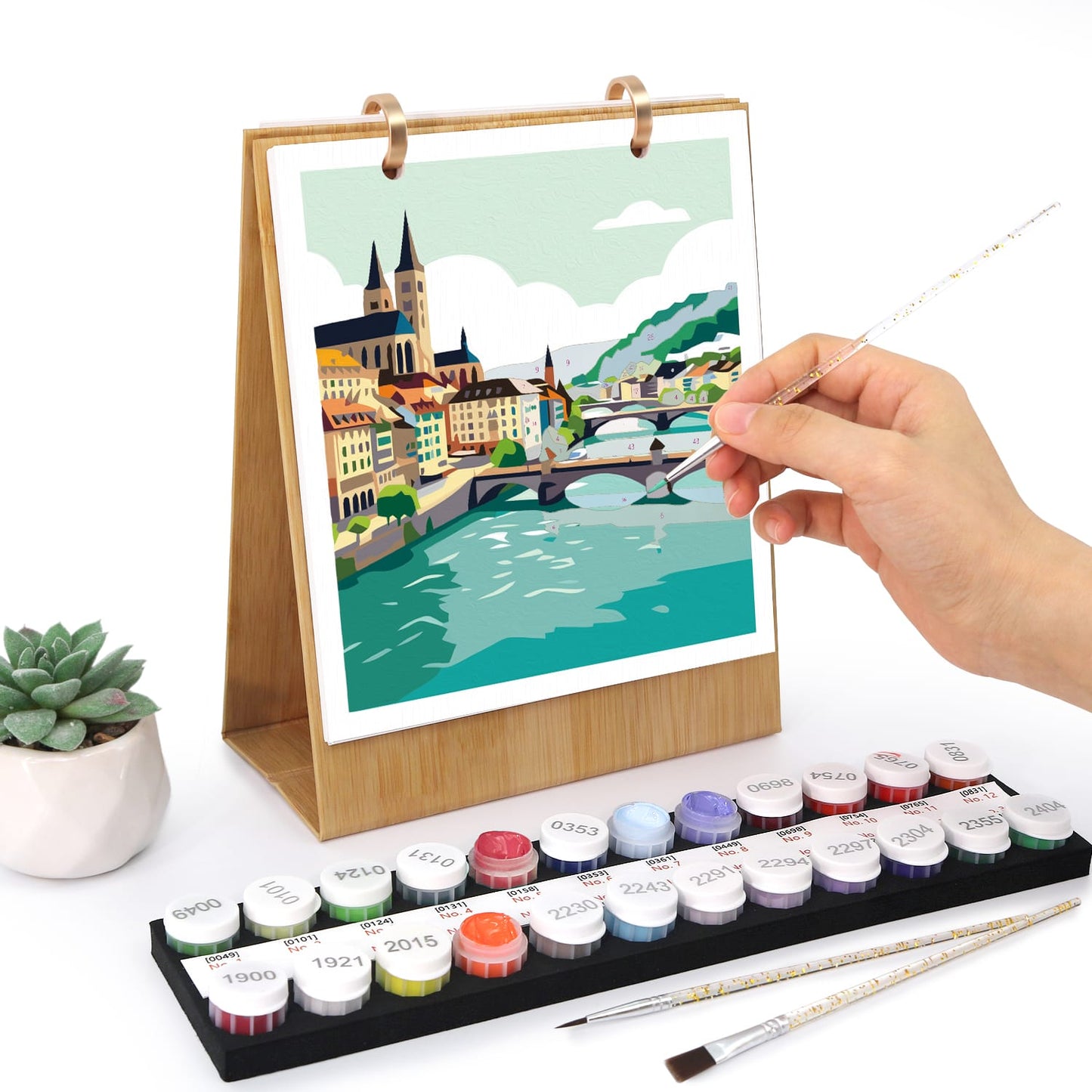 ColourMost™ 2027 Desk Calendar Series –  Wanderlust /Paint by Numbers(18.2cm x 22.5cm)